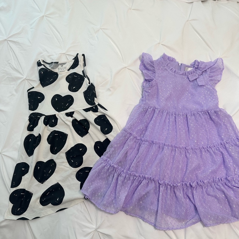 H&M Black and White Ruffled Tiered Sundress